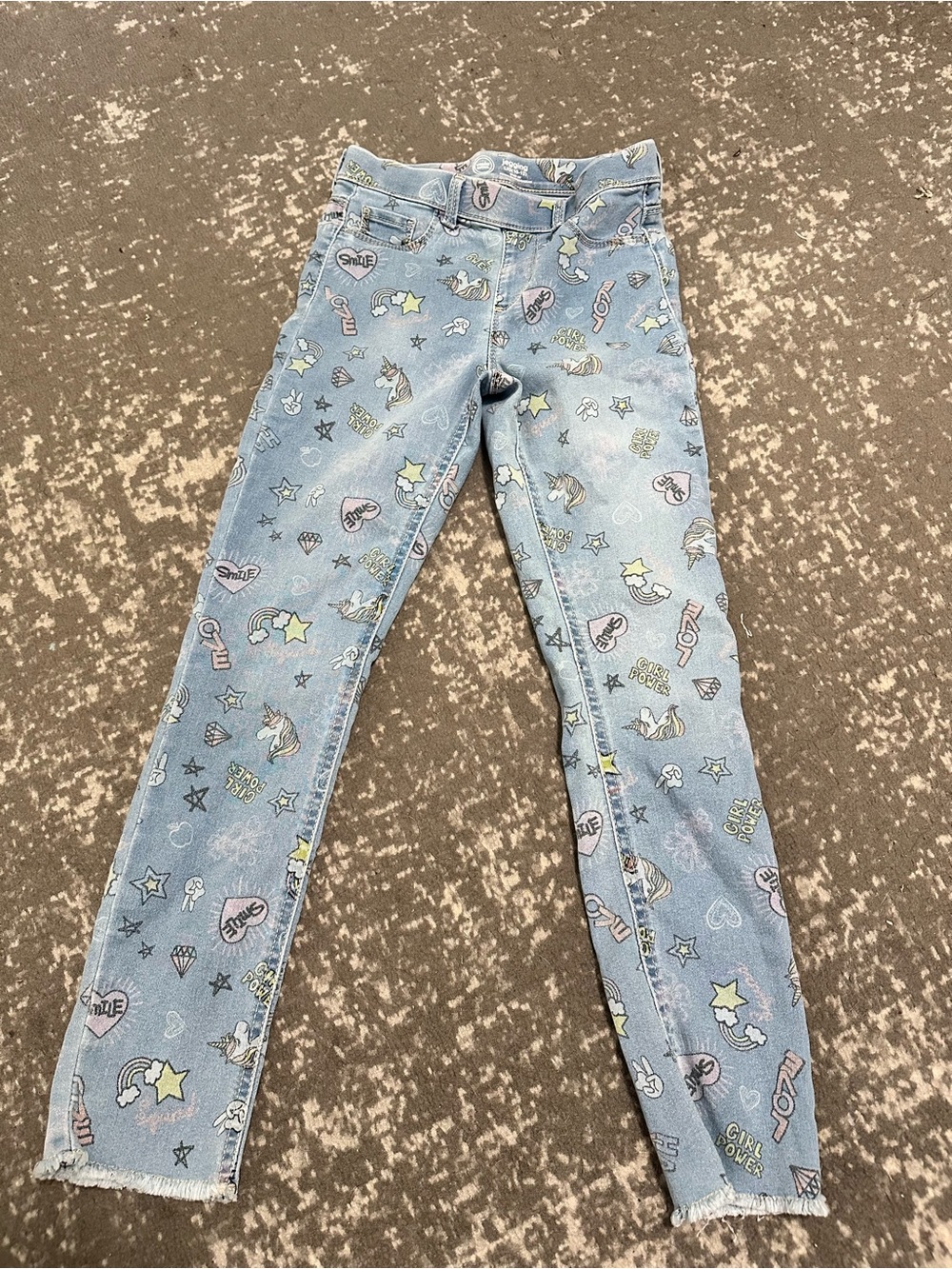 wonder nation Light Blue Unicorn & Star Print Jeans